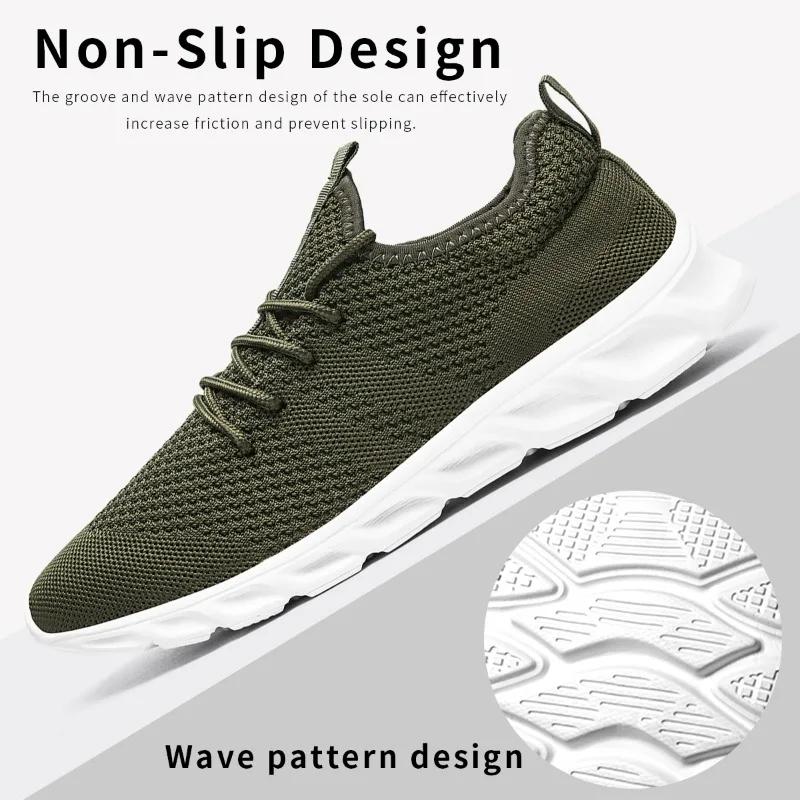 Men Casual Sports Shoes Air Mesh Lightweight Sneakers Anti-slip and Wear-resistant Flat Walking Shoe Athletic Jogging Size 36