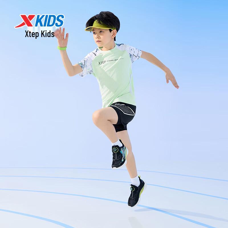 Xtep Boy's Color-Block Short Sleeve Knit T-shirt