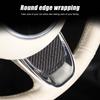 For Fiat 500 2016-2025 2026 Real Carbon Fiber Car Steering Wheel Button Frame Panel Cover Trim Sticker Car Accessories