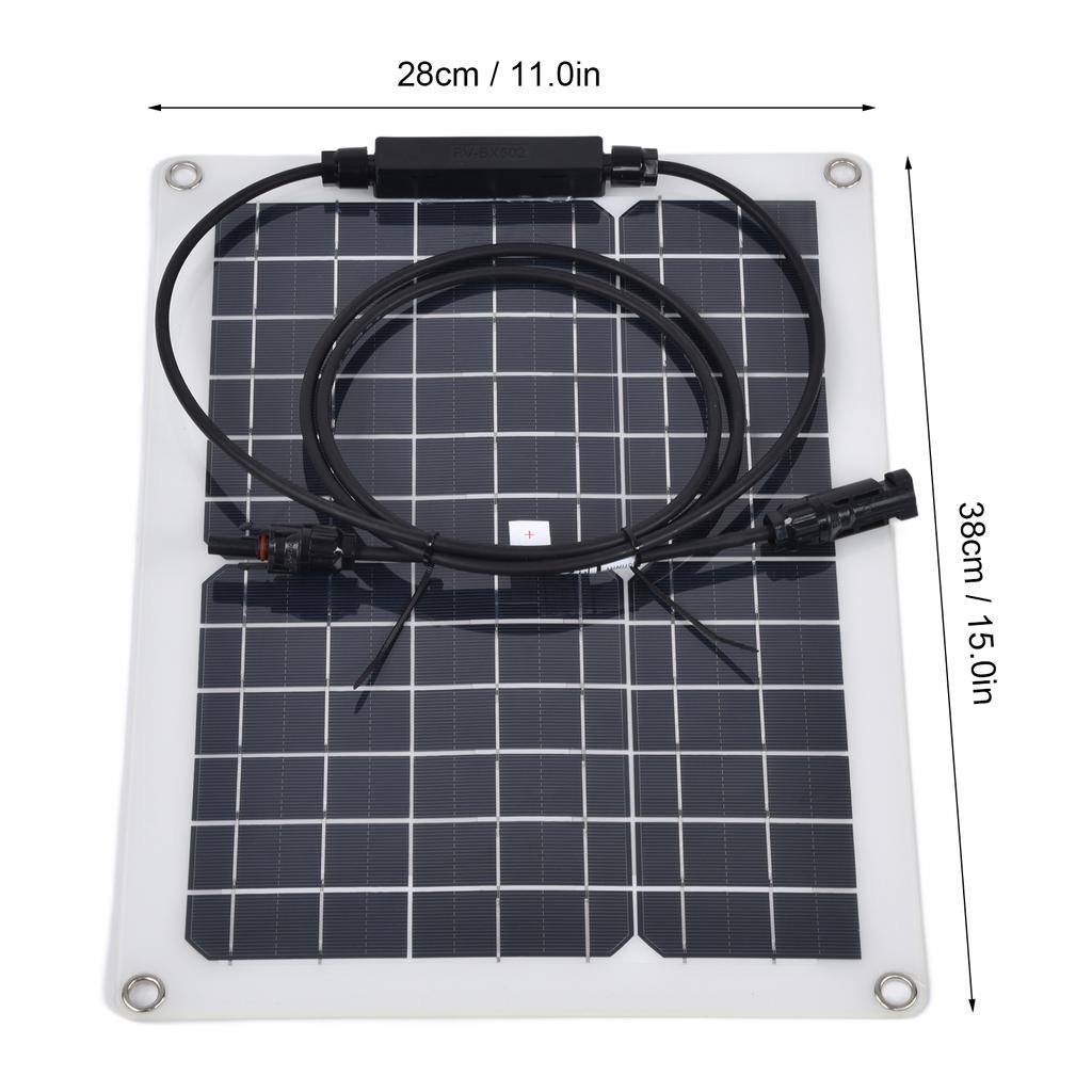 2 Pack 15W Flexible Monocrystalline Solar Panels, Portable with 18V Output for Off-grid Charging of , Boat