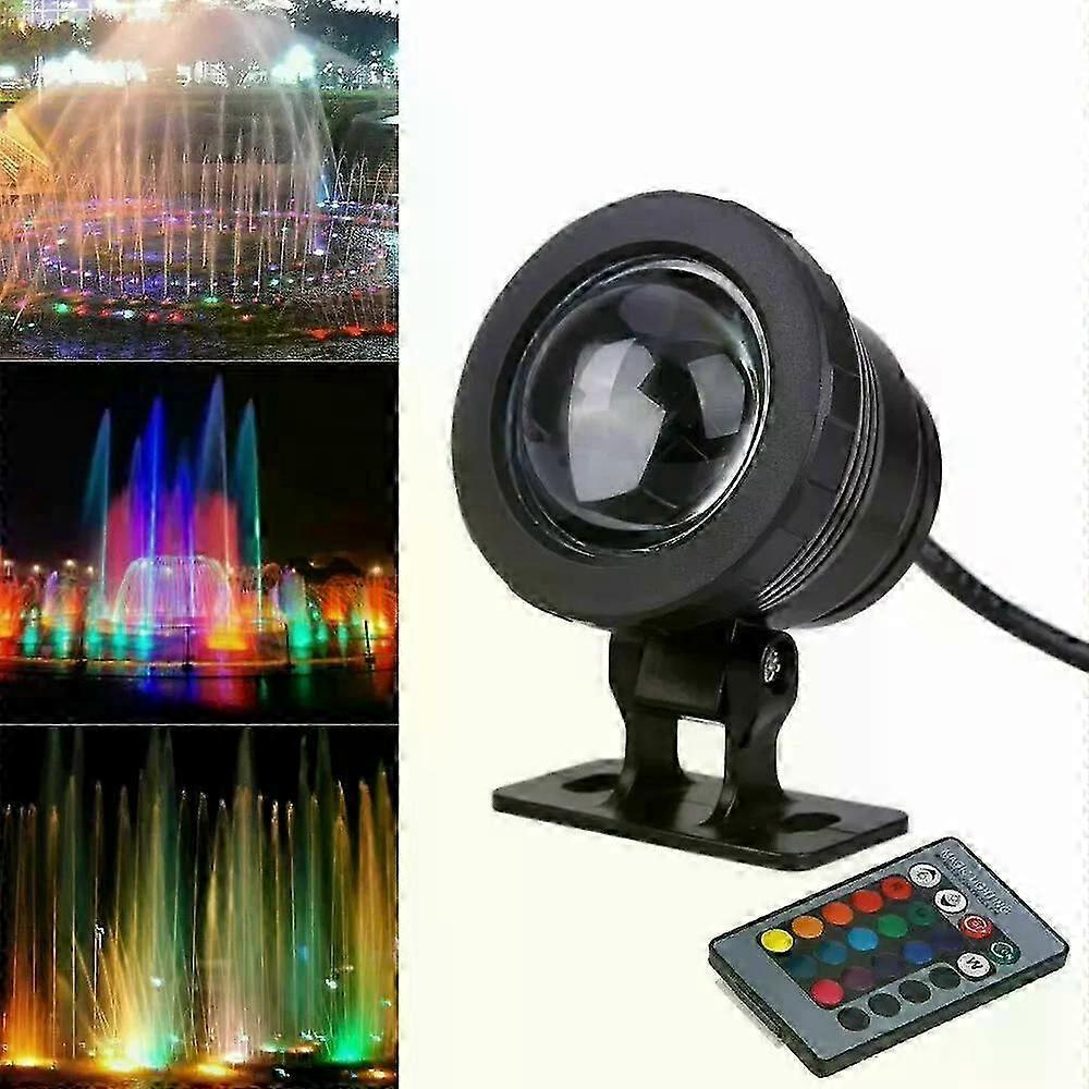 Projecteur LED RGB Étanche IP68 10W 15W Subaquatique 12V 110V 220V Spot LED avec Télécommande pour Décoration de Fontaine Bassin