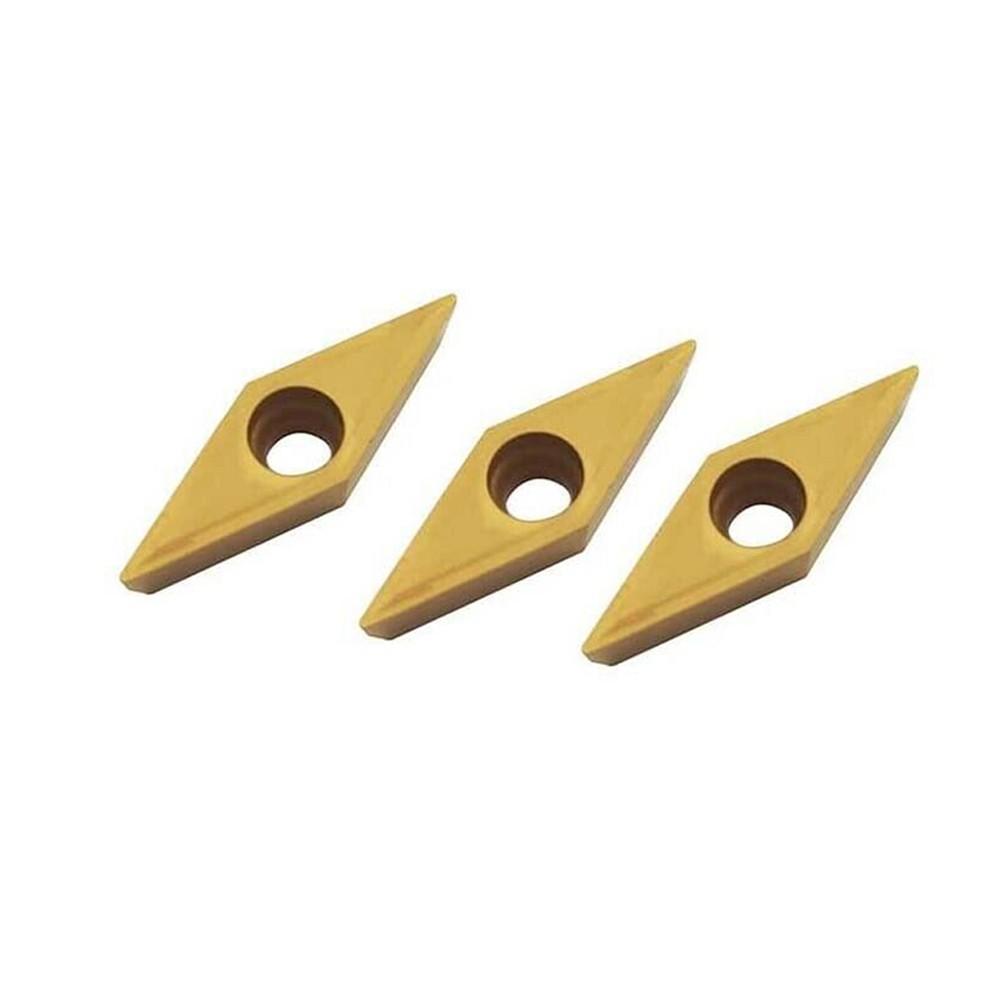 10pcs VCMT331 Golden VCMT160404 Indexable Lathe Turning Tool Carbide Inserts