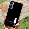 For TCL 20 5G Case Cover For TCL 20L Plus Silicone Soft Marble Black Bumper Funda Coque for TCL 20S 20LPlus TCL20 Protective