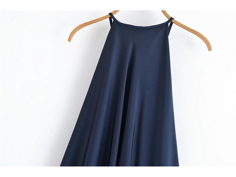 Vestido de Verano sin Mangas con Textura de Seda y Hombros Descubiertos - Estilo Europeo y Americano