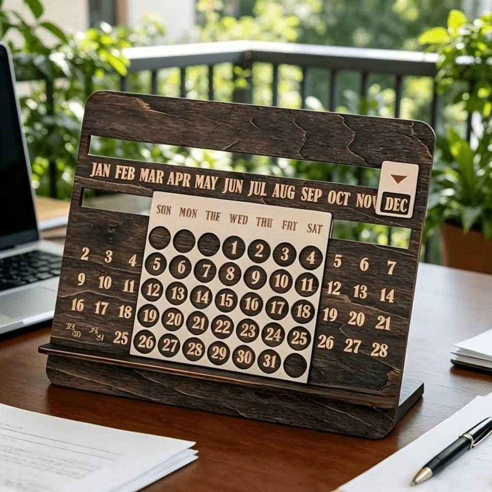 Monthly Chart Design Desk Calendar Wooden Monthly Chart Calendar Gift For Colleagues