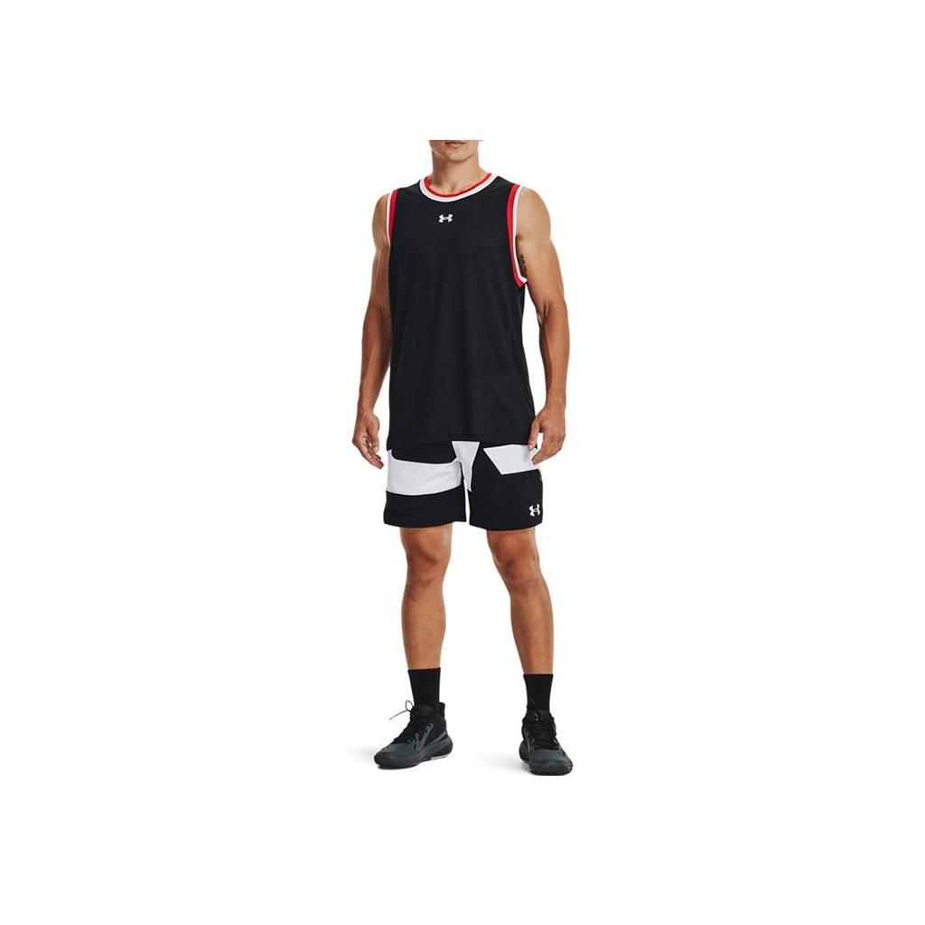 Under Armour Baseline Logo Contrast Basketball Tank Men Tops Black 1370238-001