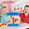 Kids Bouncing Ball Board Game Adults Kids Family Party Multi-players Interactive Four-Line Colorful Ball Shots Desktop Game Toddlers Gift