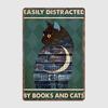Black Cat Coffee Because Murder Is Wrong Funny Gifts For Cat Lover Metal Plaque Poster Wall Decor Kitchen Tin Sign Posters