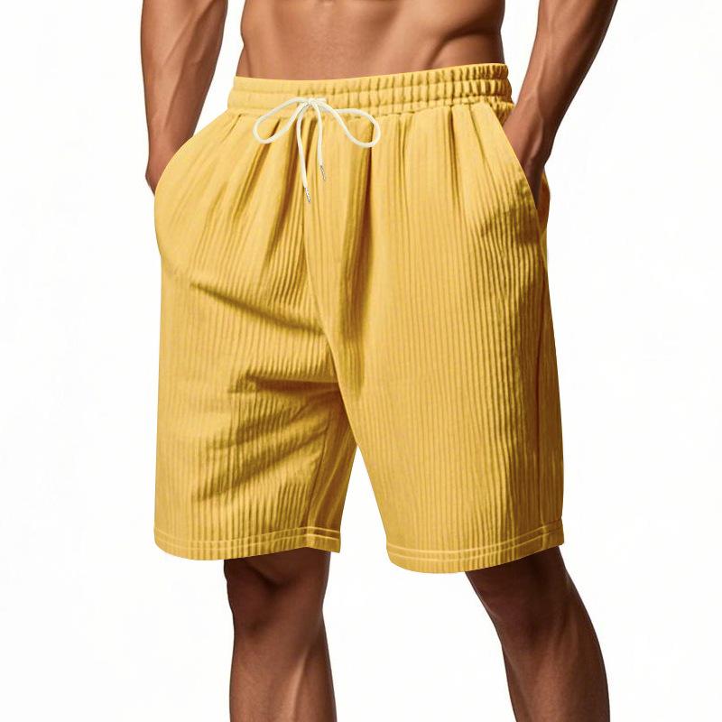 Summer Loose Corduroy Shorts Beach Sports Men's Shorts