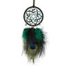 Decorative Dreamcatchers with Peacocks Feathered Handwoven Beaded Star Wall Hanging Ornament for Spiritual Home Accent