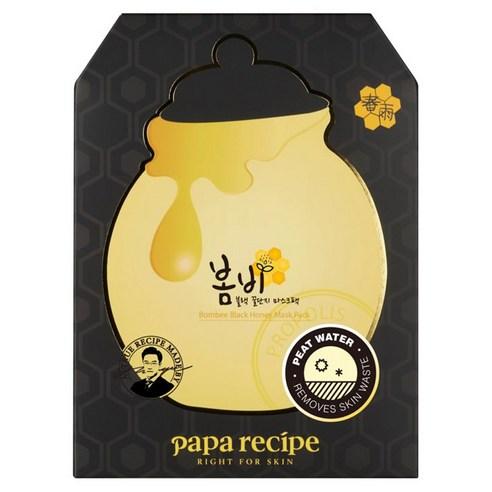PAPA RECIPE Bombee Black Honey Mask Pack Nourishing & Firming Sheet Mask Set 10 Sheets