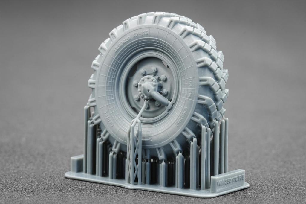 Truck Wheel Set Plastic Model Parts SCXWM35017S Scale-X 1/35 ZiL-131 Weight-Deforming (7 pieces) (for ICM) (Military Vehicle)