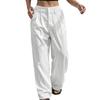Pantaloni Casual da Donna a Vita Alta, Vestibilità Larga, Gamba Dritta, con Blocchi di Colore Fluido per l'Uso Quotidiano