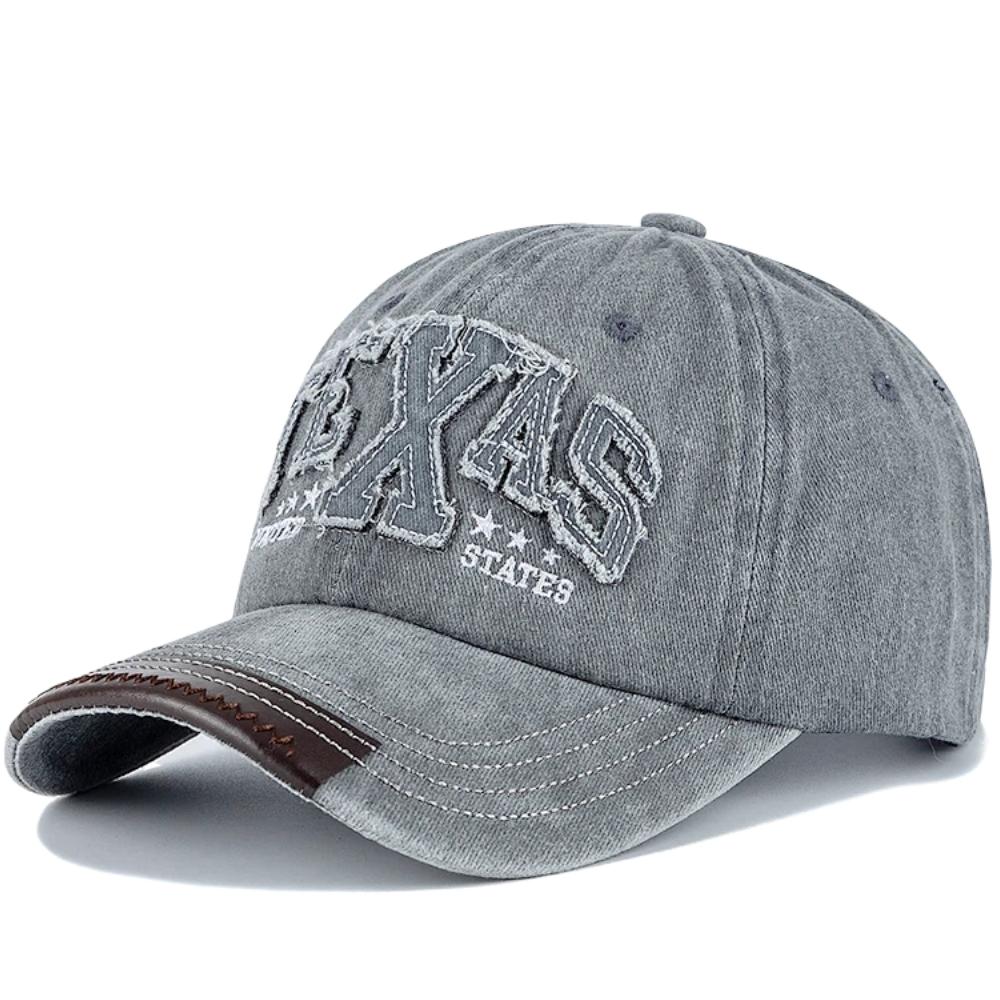 Unisex Vintage Baseball Cap TEXAS Letter Embroidery Washed Cotton Cap For Man Women Outdoor Casual Dad Hats