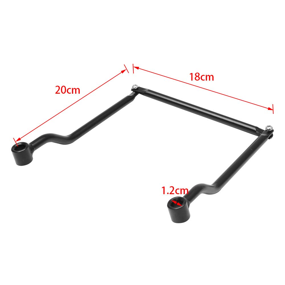 Karun Side Bag Support Left & Right Set Motorcycle Universal American Shadow Villago Dragster (Black)