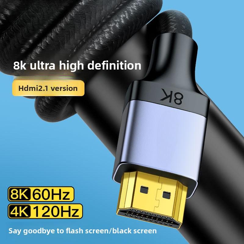 Câble HDMI 2.1 8K 60Hz 144Hz pour TV PC Ordinateur portable Projecteur Connexion 4K Ultra HD