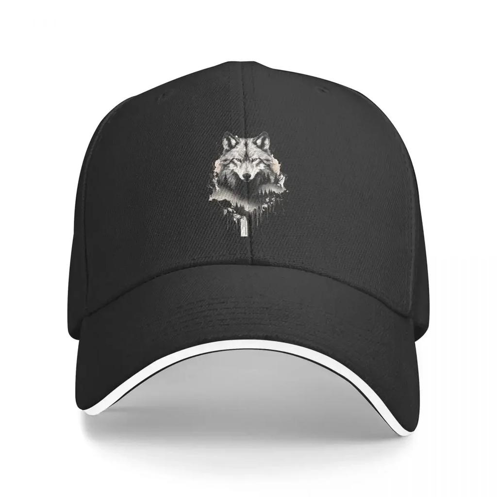 Scary Fox Baseball Cap Black and White UnisexTeens Print Trucker Hat Summer Casual Outdoor Gym Sun Visor Baseball Caps