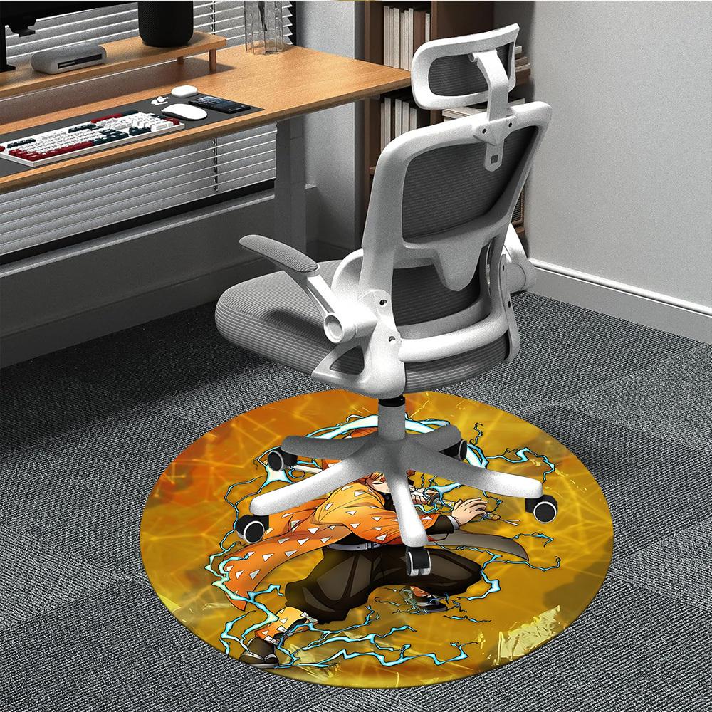 

1PC Demon Slayer: Kimetsu no Yaiba Office Round Area Rug Suitable For Office, Under Office Chairs Bedroom Living Room Home Decor T1224002 80cm by 80cm