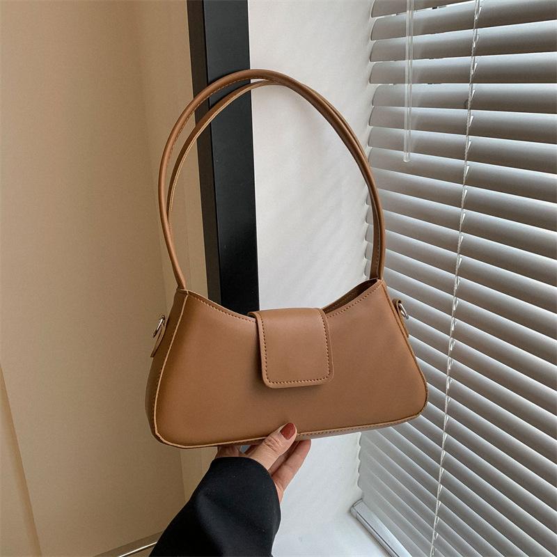 

Простая ретро-сумка женская весна новая однотонная сумка под мышкой повседневная модная текстурная на плечо мессенджер