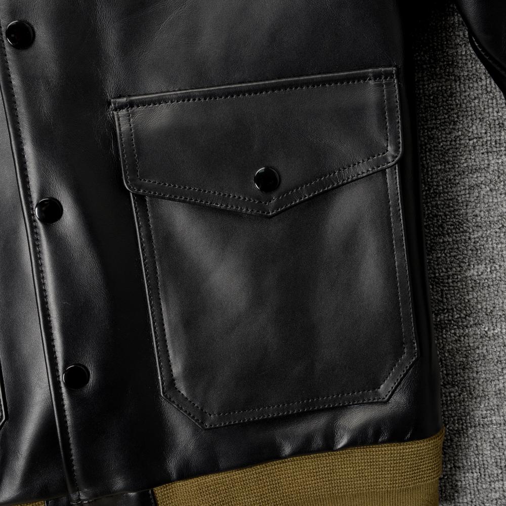 MA1 Flight Suit Cowhide Jacket Genuine Cow Leather Jacket For Men Bomber Coat Spring Autumn