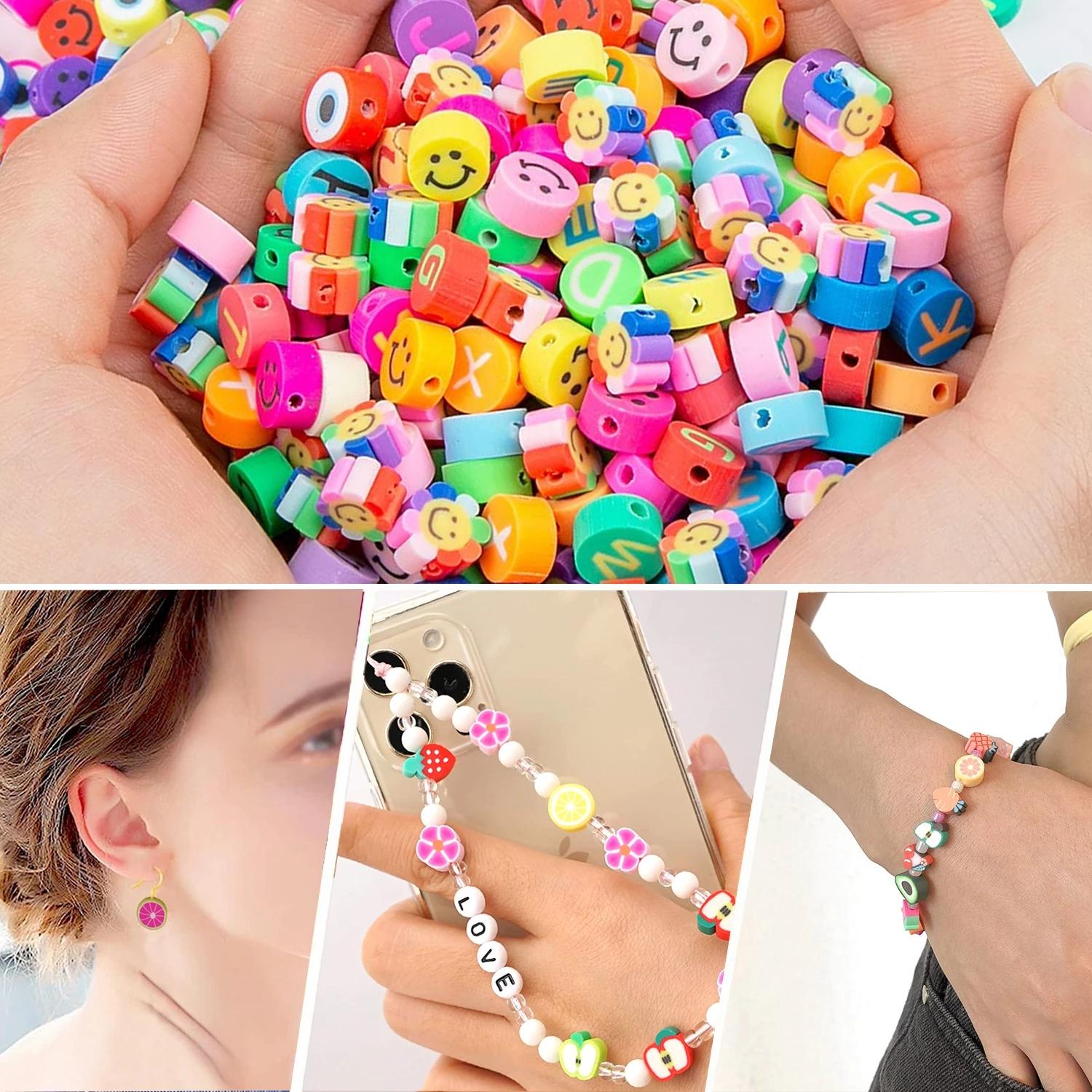

10PCS 8/11mm Смешанные полимерные глиняные бусины Наборы Мягкая керамика Распорка Бусины для ювелирных изделий Наборы для изготовления детей DIY Шармы Браслет Ожерелье Серьги Наборы
