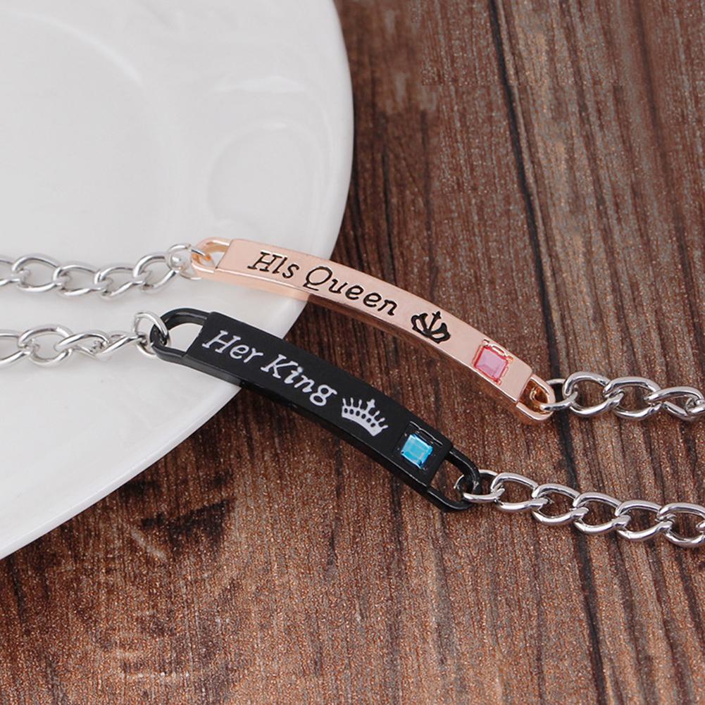 Stylish Letter Bracelet QUEEN/ KING Couple Style Bracelet Valentine's Day Gift
