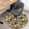 1pc books pattern Round Chair mat Area Rug - Non-Slip, Floor Mat for Office, Bedroom, and Indoor Decor -1002206
