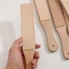 Double-Sided Leather Sharpeners with Wooden Handle DIY Polishing Board for Leather Modeling Brightening Essential Accessory