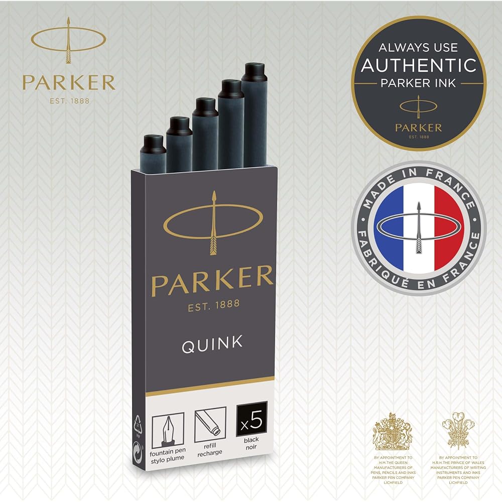 PARKER PARKER Cartridge Ink QUINK BLACK 3 BOX SET (5 BOXES PER BOX) 1950382