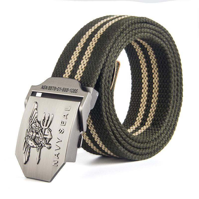 Navy SEALs US Canvas Waist Belt Men's Leather Belt