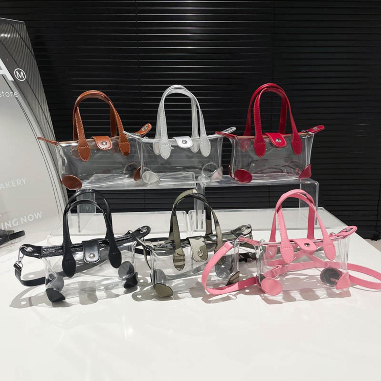 

Women s fashionable hand-held vegetable basket bag elegant beach jelly bag transparent splicing hand-held crossbody bag зелений