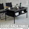 DOD Good Luck Table - Folding - Large Capacity Storage - 4-Level Height Adjustment - Black - TB4-685-BK