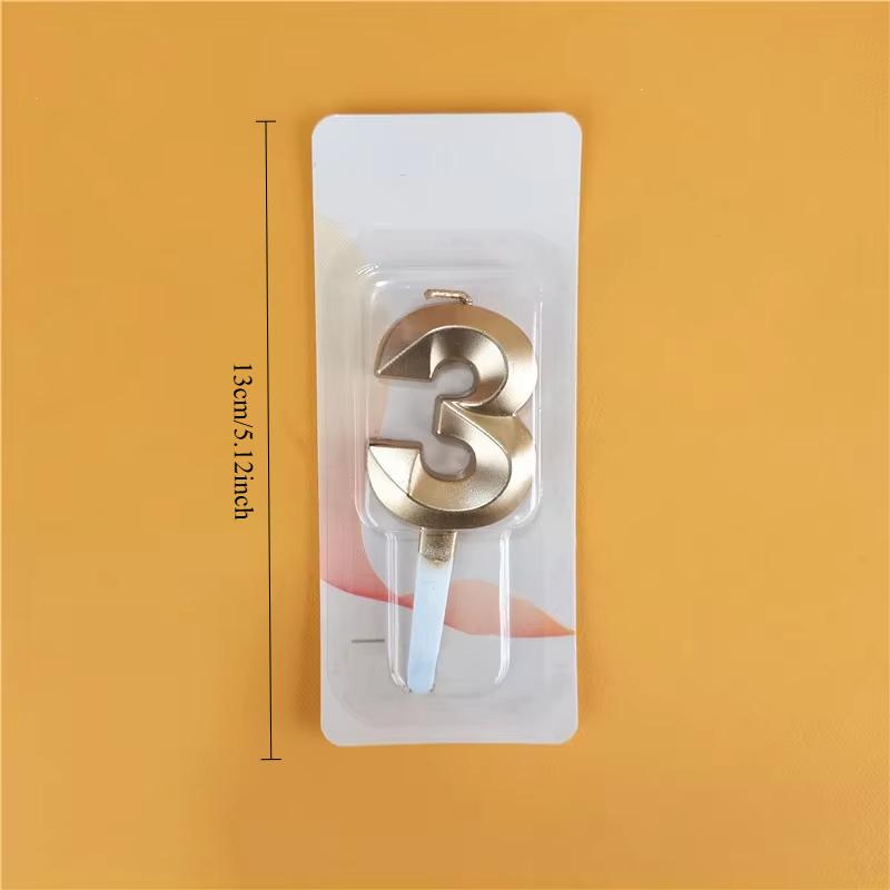 Birthday Candles Cake Decorating Candle 3D Number Glitter Digital Candle Cake Topper Birthday Party Wedding Cake Decor