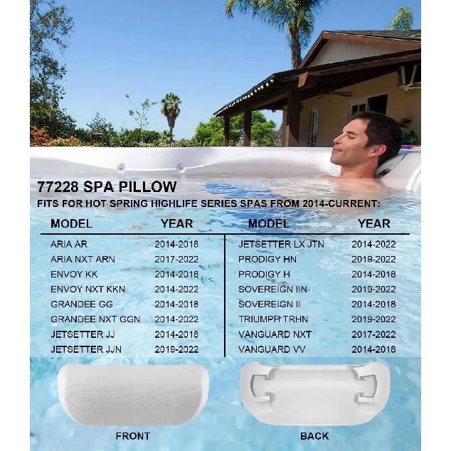 77228 1411501 Whirlpool-Spas Kissen Passend für Hot Spring Highlife Serie Spas von 2014-Aktuell: Aria, Gesandter, Grandee, Jetsetter,