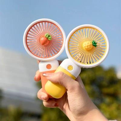 USB Rechargeable Handheld Mini Fan Flower Cartoon Design Portable Desk Fan for Office Travel, Outdoor Camping Cooling Fan Gift