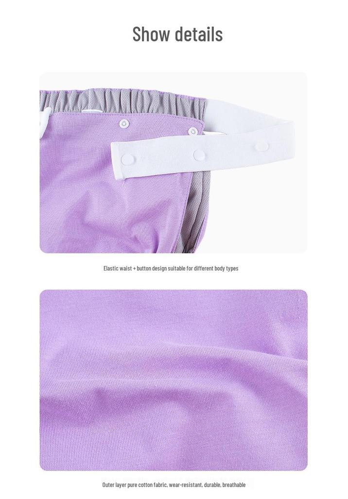 Leak-Proof Washable Adult Cotton Diaper Pants for Elderly Incontinence