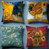 Hot VVincent Van Goghed Cushion Cover Soft Decorative Pillow Case Suitable for Bedroom Sofa Car Travel Use