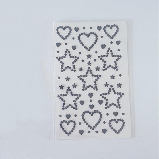 

3D Стразы Сердце Наклейки Декоративные Наклейки Блестящие Звезды Открытка Ручной Работы Наклейки Для Девочек Товары Для Сделай Сам Художественные Принадлежности чёрный