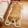 Pet Theme Rug Dog Shaped Rug Decorative Carpet Animal Floor Mat Cute Entryway Mat  Bedroom Decor
