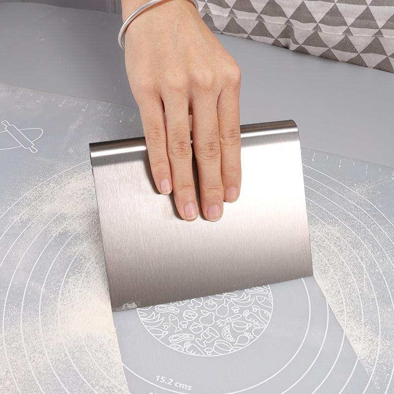 6"/8" Edelstahl Kuchenschaber DIY Teig Gebäck Spatel Buttercreme Kante Glätter Kuchen Dekorationswerkzeuge Backzubehör