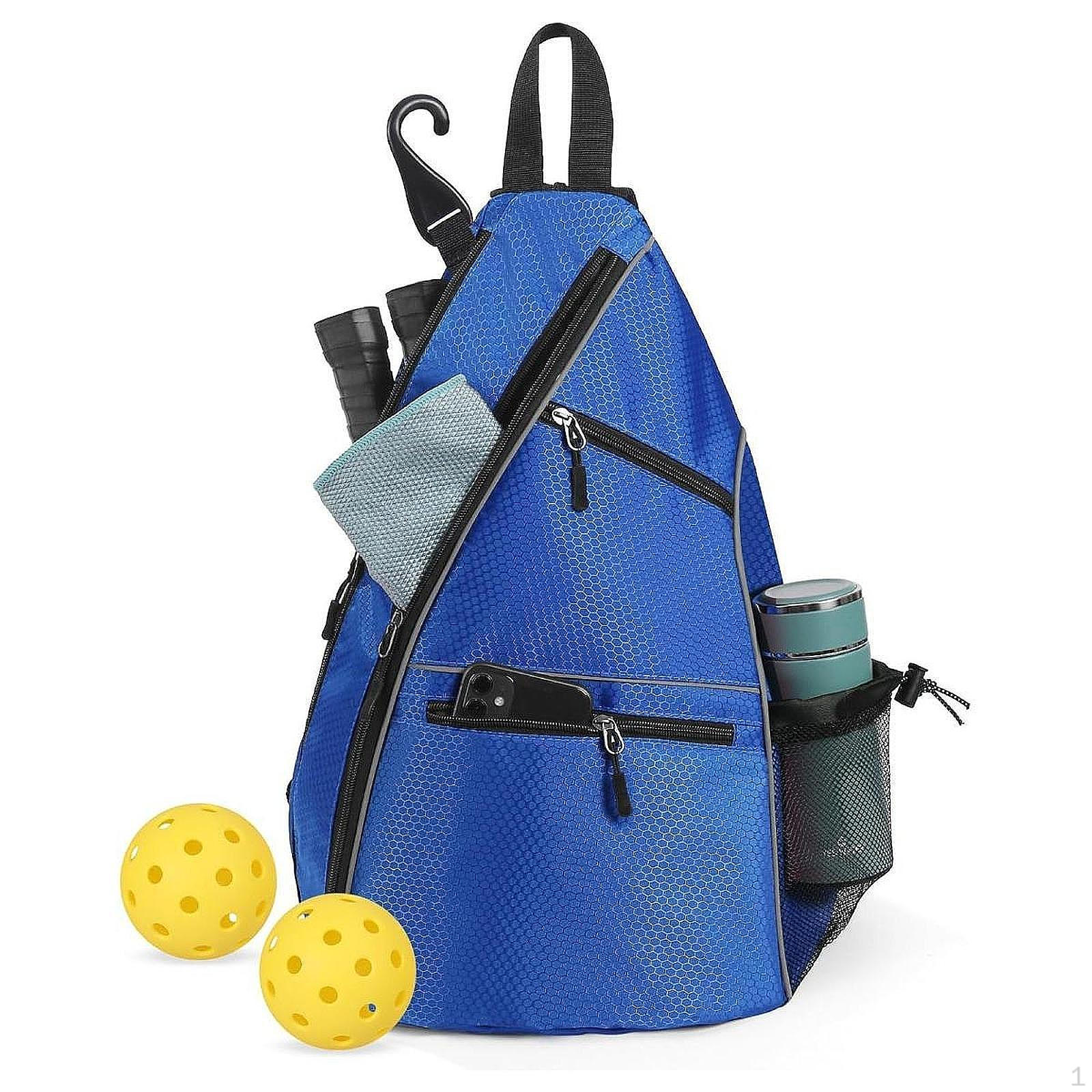 

Pickleball Рюкзак для мужчин и женщин Сумка для переноски Paddle через плечо синий