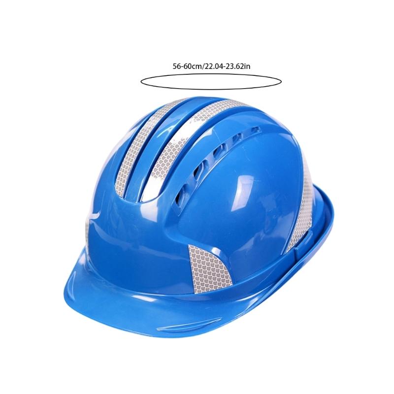 Reflective Safety Hard Hat With Adjustable Strap For Construction Workers And Night Cyclists Practical ABS Plastic