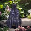 Desktop Gothic Sculpture Resin Scary Horror Ornament Ghost Sitting Sculpture for Outdoor Garden Shelf Decor