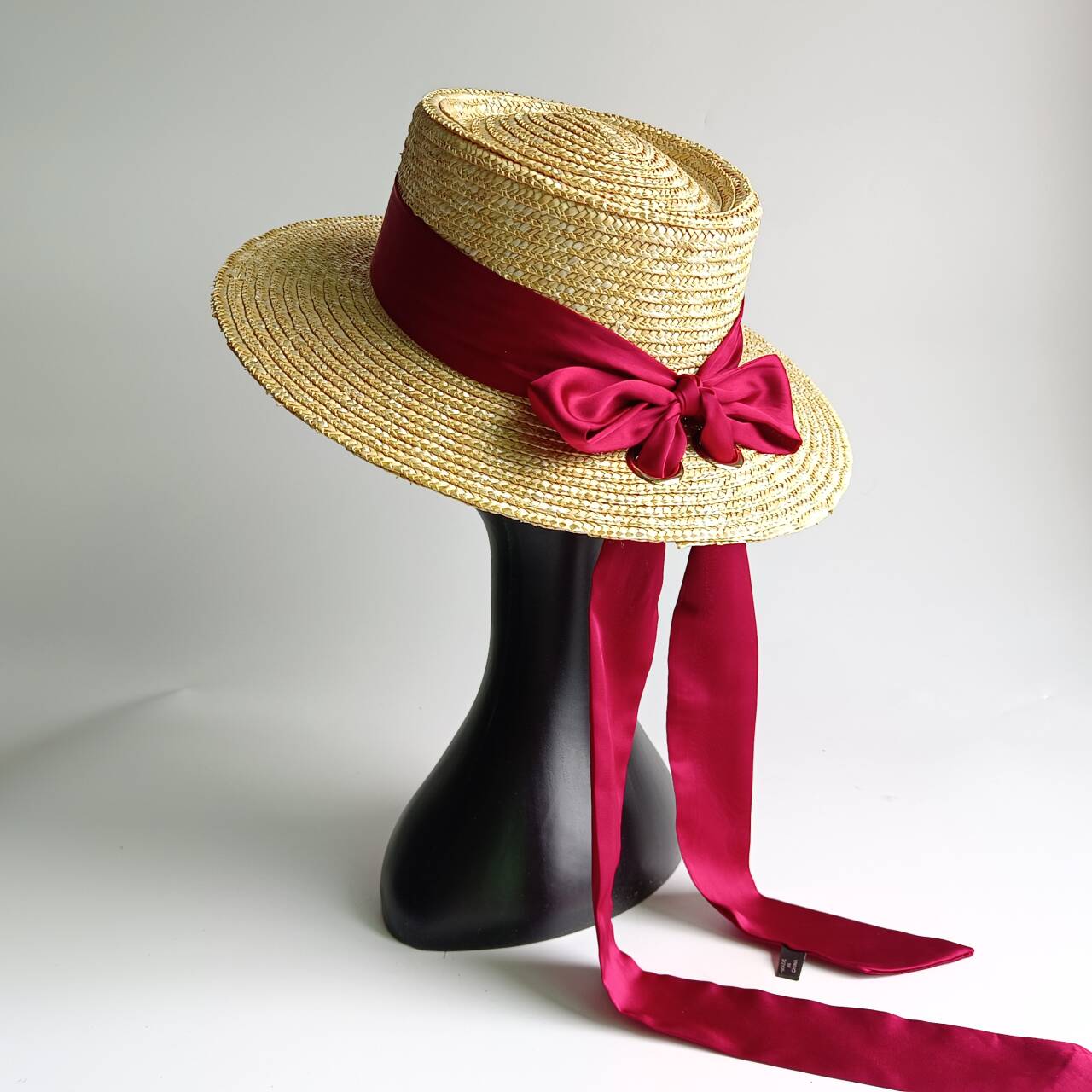 Garden Supplies My Women's Red Summer Straw Hat With Streamers Delicate Weaving Straw Hat Webbing Ribbon Hat Sombreros Beach Hat Sombreros Para Mujer 55-58Cm