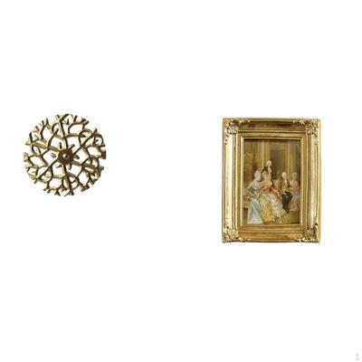 Rustic Iron Wall Art Sculpture And Resin Photo Frame Card Display Holder for Office Living Room