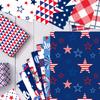 Independence Themed Day Striped Star Balloon Pattern Gift Box Packaging Paper