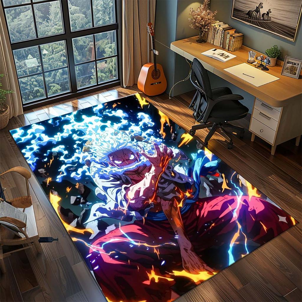 One Piece Anime Rug Carpet Large Area Rug Non Slip Washable Floor Mat Gamer Room Bedroom Home Decor -QJY