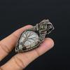 Selenite & Labradorite Jewelry, Handmade Gemstone Pendant, 999 Copper Wire Wrapped Pendant Antique Jewelry, For Engagement Gift