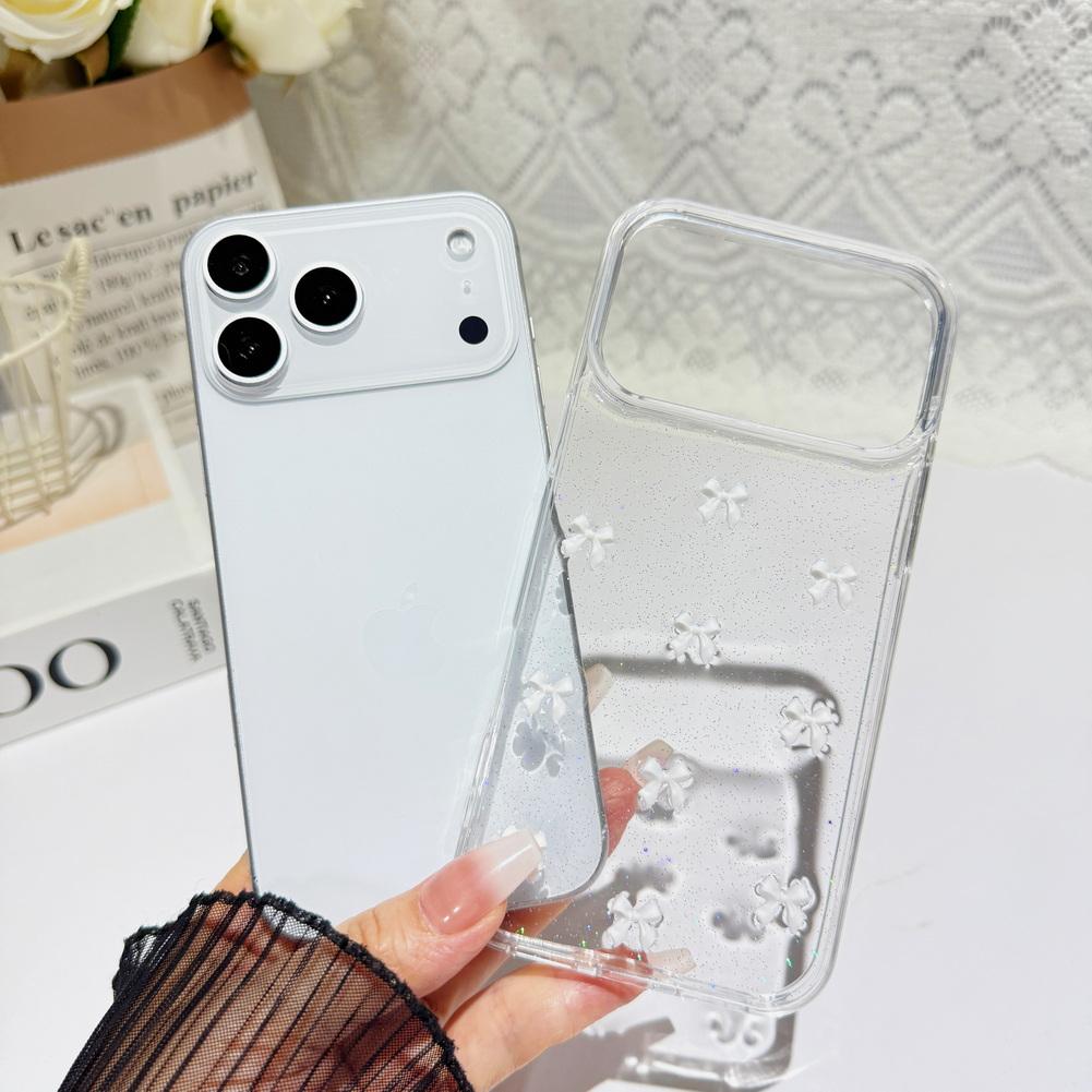 Cute 3D Bow Sparkle Case For iPhone 17 Pro Max 17 Pro 16 Pro 15 14 13 12 11 Camera Lens Protector Shockproof TPU Bumper Cover