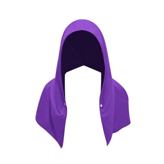 

Quick Dry Cooling Hoodie Towel Solid Color UV Protection Breathable Sweat Absorbent Sports Running Hood Towel фиолетовый